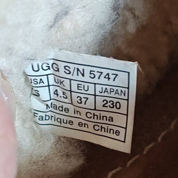 Uggs Bettey Clog Shoes Brown Size 6 Slip On Shearling Cuff Waterproof Soles 5747 - Picture 11 of 11